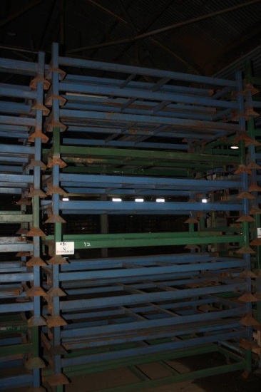 (12) Stackable Steel Bunks 44" x 79" w/Removable 68" Posts