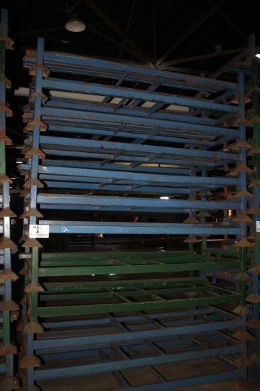 (12) Stackable Steel Bunks 44" x 79" w/Removable 68" Posts