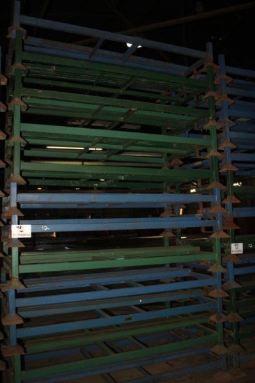 (12) Stackable Steel Bunks 44" x 79" w/Removable 68" Posts