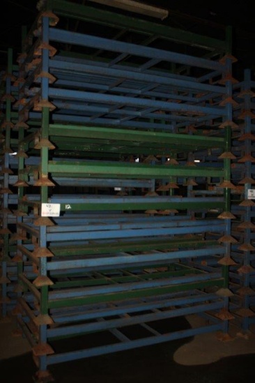 (12) Stackable Steel Bunks 44" x 79" w/Removable 68" Posts