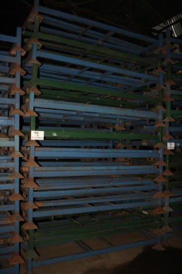 (12) Stackable Steel Bunks 44" x 79" w/Removable 68" Posts