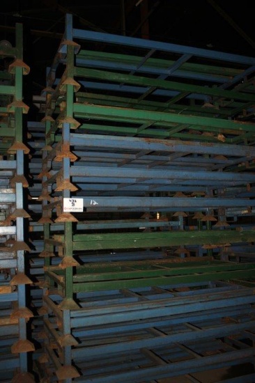 (12) Stackable Steel Bunks 44" x 79" w/Removable 68" Posts
