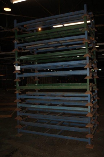 (12) Stackable Steel Bunks 44" x 79" w/Removable 68" Posts