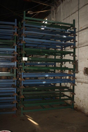 (12) Stackable Steel Bunks 44" x 79" w/Removable 68" Posts