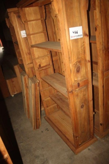 (2) Wooden Shelving Units "Furniture" 3' x 12" x 75"