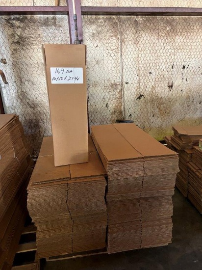 (New)913 Cardboard Boxes (169) 10 x 10 x 27.75 (113) 12.5 x 12.5 x 34.5 (10