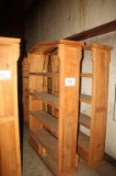 (2) Wooden Shelving Units 