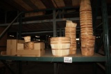All Baskets & Crate Inventory Stacked on Pallet Shelving Units & on Pallet