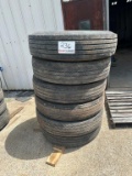 (12) Used 11R24.5 Trailer Tires