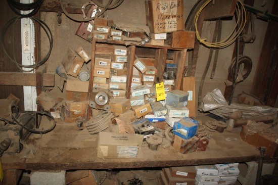 All Remaining Contents On & Below Wood Shelves (Includes New Sprocket Hubs)