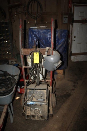 Miller Thunderbolt XL Welder w/Cart, Helmet, & Related Items