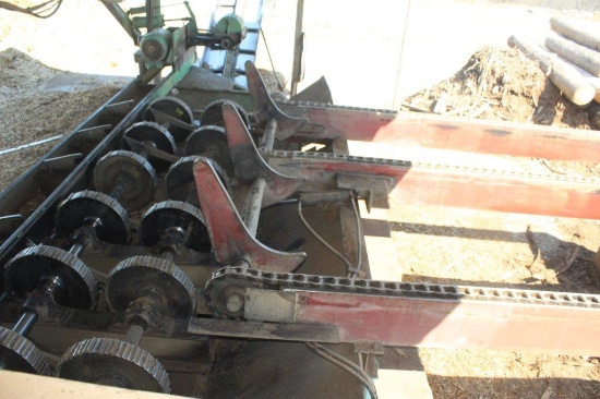 Mellott Log Deck 10ft x 18ft x 3 Strand w/ Stop N Loader, Hyd Dr