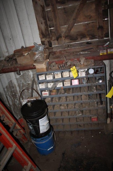 Metal Bin & Contents