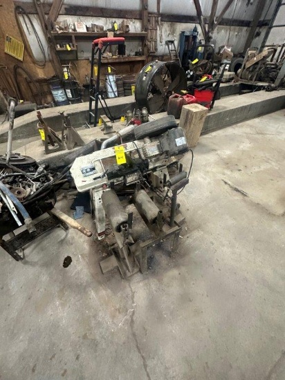 Jet Metal Cuttng Band Saw w/3 Roller Stands