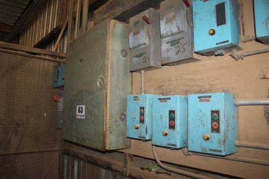 (3) 30amp Disconnects, (7) Toshiba Motor Starters, (1) Electrical Box w/ (3