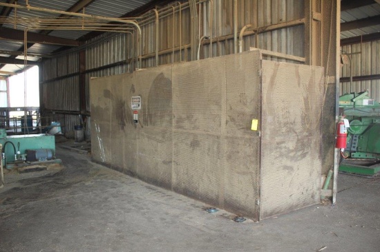 Steel, Safety Barricade 7ft H x 18ft L w/50in W Gate
