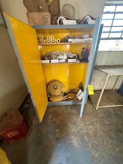 Metal Storage Cabinet w/Contents