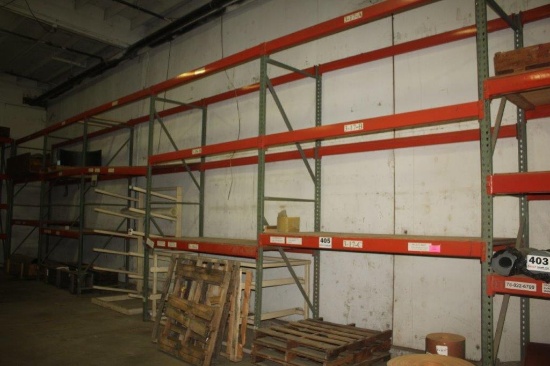 (5) Sections of Pallet Racking 42" x 8' x 12' T (3 Shelves)