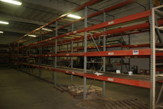 (8) Sections of Pallet Racking 42" x 8' x 12' T (4 Shelves)