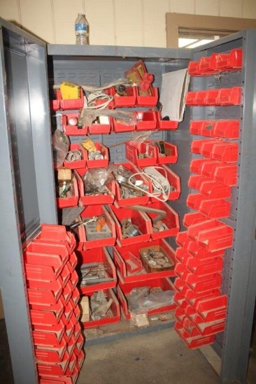 Metal Cabinet & Contents