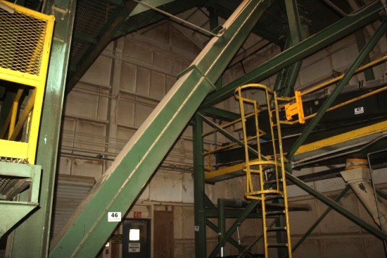 Redler Chain Conveyor w/45°  Vertical Sweep, Approx. 26' Vertical x 22' Hor