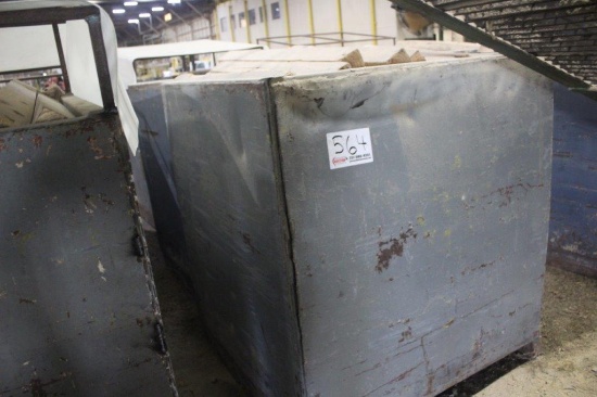 Steel 4' x 6' x 52" T, 3-Sided Bin w/4 x 4 Wood Bolster
