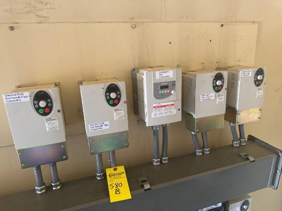 (5) Toshiba 5hp V.F.D.s , Mdl#VFA-S11, 3ph (sells times the money)