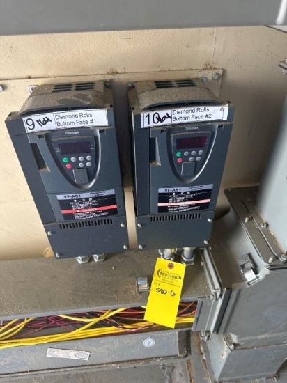 (5) Toshiba 5hp V.F.D.s Mdl# VF-AS1, 3ph (sells times the money)