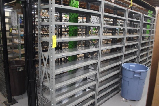 (5) Metal Shelving Units 3' x 12' D x 75" T