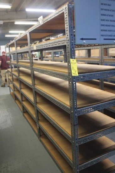 (4) 2 x 4 x 6' Steel/Wood Shelving Units