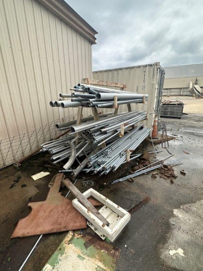 Metal Rack w/Electrical Conduit