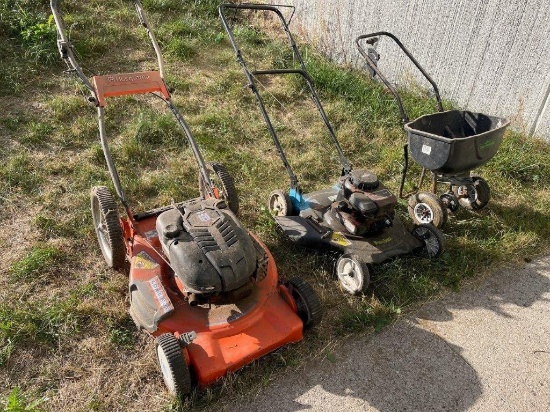 Husqvarna & Poulan Lawnmower For Parts, Groundswork Spreader, Charbroil Gas Grill