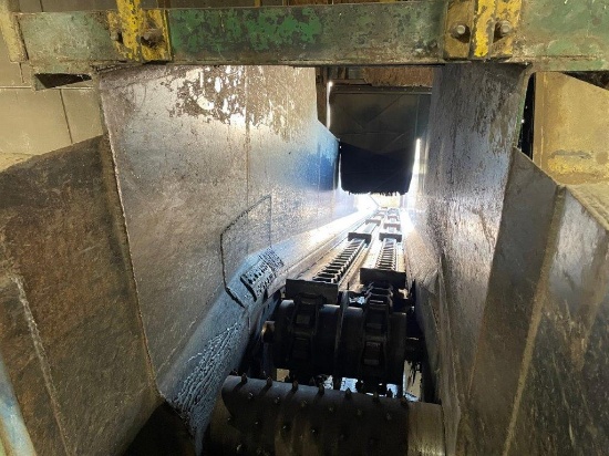 Dingwells 28inch X 50ft Double Chain Paddle Log Conveyor W/ WH 132 Chain, W/ Single Falk Electric Dr