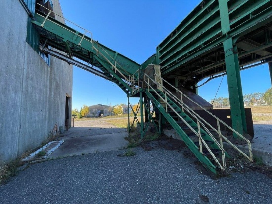 Catwalk Along Log Infeed Conveyor Into Debarker (Outside)
