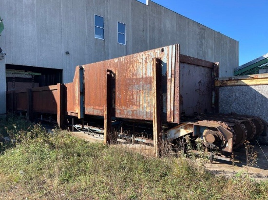 Dingwells 10ft X 65ft 4-Strand Log Infeed Deck W/ Hydraulic Log Gate, WHX 102 Chain W/ Hagglunds Mar