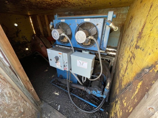 Eaton Hydraulic Power Unit W/ Oil Reservoir & 2 Cooling Fans