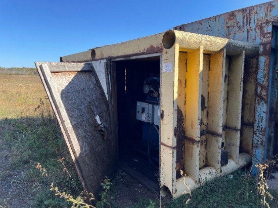 6ft X 13ft X 6ft High Steel Enclosure, (Houses Hydraulic Power Unit)