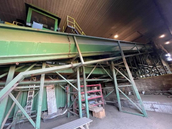 108ft Single Chain Paddle Log Return Conveyor, WH132 Drag Chain W/ Wings; SM Cyclo Drive 10hp Electr