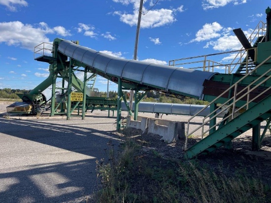 Dingwells 36inch X 80ft Covered Flight Belt Conveyor W/ Falk Drive &15hp Electric Motor, Catwalk & S