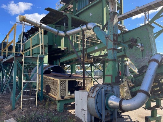 Approx 32inch Blower W/ 10hp Motor W/ Intake & Out-Take Pipe & Diverter