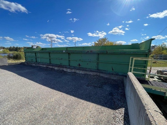 Dingwells 8ft X40ft X 9ft Reclaim Chip Bin W/6 Bottom Augers; 3-25hp Falk Variable Speed Drives