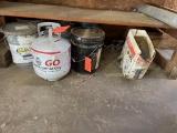 LP Tank Wood Lathe & Misc Under Stairs & Bench