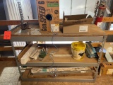 18inch X 4ft X 3ft Shelving Unit W/ Contents: Data Cable & Misc