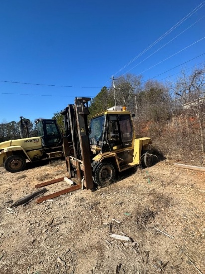 Cat DP70 7,000 Lb Forklift Dual Wheel With Solid Tires, All Weather Cab, Side Shift 4ft Forks Vin #T