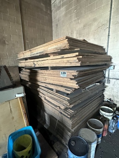 (82) Sheets Of 5ft X 8ft Melamine Board Mixture Of 1inch And 3/4inch Thickness. Located At 1602 Muss