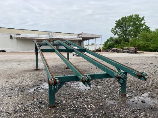 31ft X 8ft 4 Strand Incline Transfer Chain. Not Installed. Located At 1602 Musser St., Muscatine, IA
