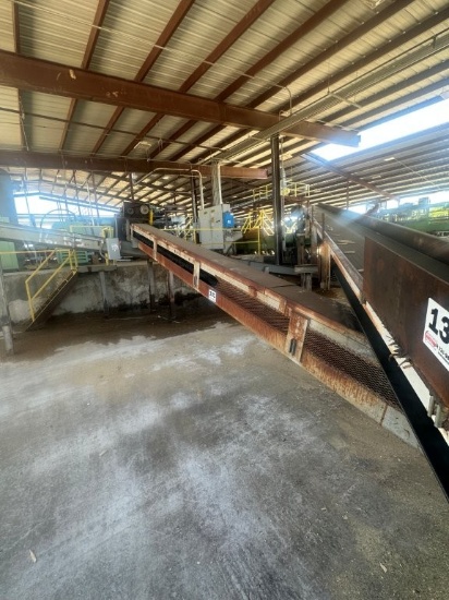 12inch X 32ft Covered Single Drag Chain Conveyor With Electric Drive