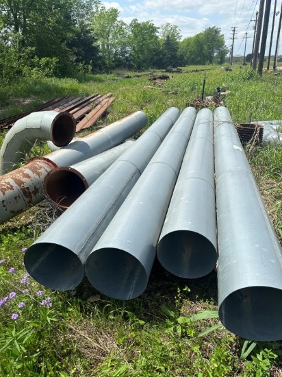 195ft Of 15inch Blower Pipe Not Installed Includes (3) 45 Degree Sweeps And (1) 90 Degree Sweep