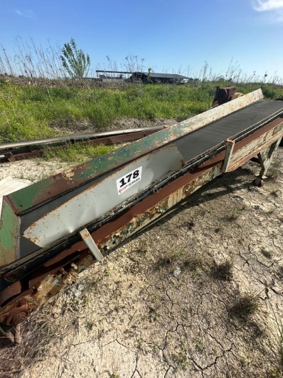 24inch X 12ft Elevating Belt Conveyor On Casters With Electric Drive Not Installed