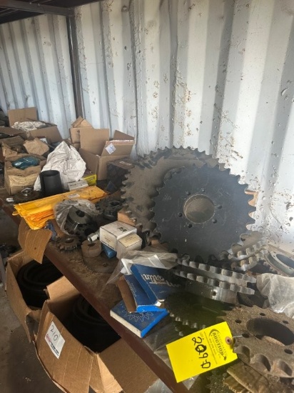 Assortment Of New Sprockets, Hubs, Pulleys And Related Items